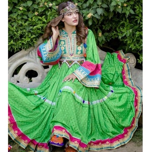 Vintage Fashion <b>Dress</b> Afghani Set <b>Suit</b> Frock Bridal <b>Wedding</b> <b>Dress</b> Tribal Womens Sublimation Patchwork Pattern Embroidery Design - Product Image 3