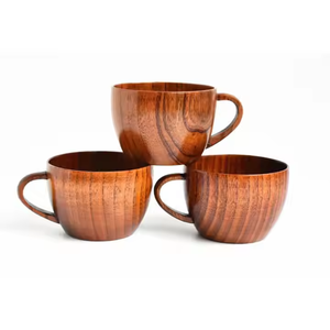Taza de té de madera moderna hecha a mano, precio al por mayor, taza de madera clásica hecha a mano para oficina en casa - Product Image 1