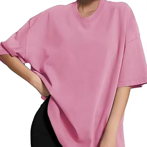 Camisetas de gran tamaño para mujer, camisetas con cuello redondo para mujer, suministro directo de fábrica, camisetas para mujer - Product Image 1