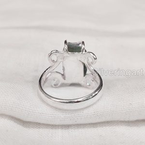 Bague pour femme en pierre brute, Tanzanite naturelle, bijou de Noël de décembre, bague hippie en fil, bijoux en argent sterling 925 - Product Image 5