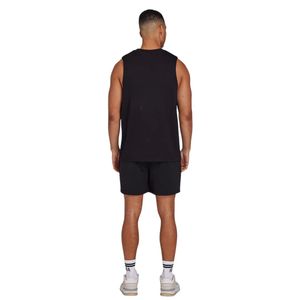 Camicia da uomo senza maniche oversize con stampa Logo anteriore e posteriore in morbido cotone muscolatura da palestra per Streetwear e look estivi