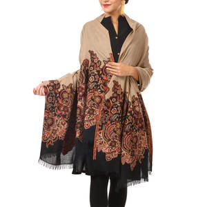 Professional Manufacturer's High Quality <b>Embroidered</b> Wool <b>Shawl</b> Lightweight Winter Accessories for Women Traditional <b>Shawls</b> - Product Image 1