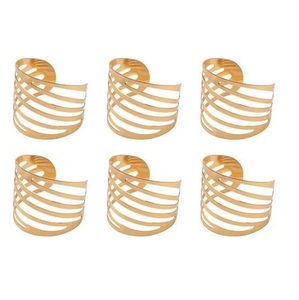 Servilletero decorativo de buena calidad Anillos personalizados con acabado plateado para servilletas Suministros al por mayor Servilleteros de metal. - Product Image 4