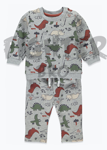 Ensembles de survêtement d'été 100% coton à cordon de serrage pour garçons et filles vêtements pour enfants brodés décontractés - Product Image 3