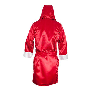 Meilleure Qualité Conception Personnalisée Boxe Capuche Robe Boxe Vente en Gros Boxe Robes Sur Mesure Satin Soie Robe - Product Image 3