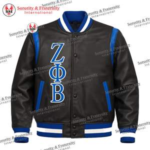 Fabricant OEM, veste universitaire en cuir de baseball personnalisée pour les collèges, veste universitaire en cuir synthétique à manches et broderie en chenille pour hommes - Product Image 3