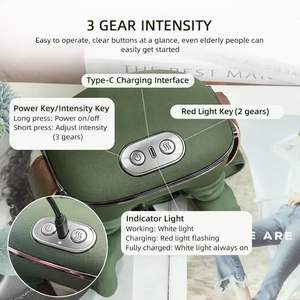 HOT Electric Neck Shoulder Cervical Pillow Massager with Kneading Pressing Features Shiatsu Vibration Functions for <strong>Home</strong> <strong>Car</strong> Use - Product Image 3