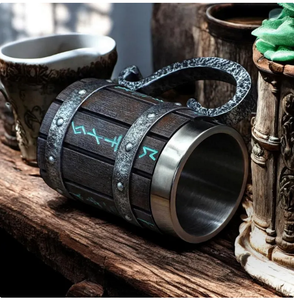 Vintage Warrior Style Handmade Rune Beer <b>Mugs</b> Coffee <b>Mugs</b> Anniversary Gift Husband Gifts Couples Gift Christmas Gifts - Product Image 2