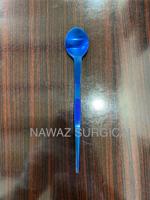 Cuillère-pince professionnelle en acier inoxydable bleu pour chef, pince de présentation de précision pour garnitures culinaires et haute cuisine