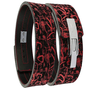 Cinturón de Gimnasio de Cuero en Color Negro y Rojo Disponible al por Mayor, Cinturón de Levantamiento de Pesas para Entrenamiento de Fuerza - Product Image 6