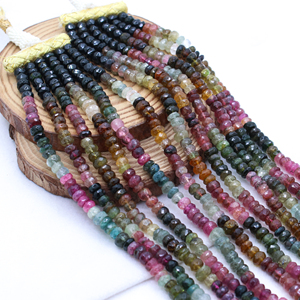 Vente 2024, collier de perles de pierres précieuses naturelles multicolores facettées rondes, pierres de guérison, prix de gros, bijoux pour femmes - Product Image 5