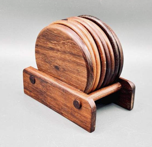 Posavasos Redondos de Madera Ecológicos Clásicos Personalizados para Café, Té y Bebidas con Sublimación - Product Image 6