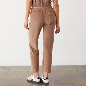 Femmes mode moderne coton éponge Joggers poche couleur unie confort essentiel plat coupe décontractée Hip Hop pantalons de survêtement volants - Product Image 5