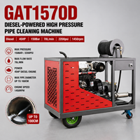 Nettoyeur haute pression diesel 45HP 150 bars 2200 psi pour aéroports, infrastructures ferroviaires, centres commerciaux, systèmes de drainage des eaux usées et dragage