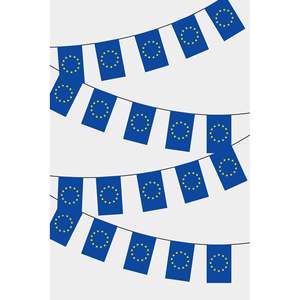 Rectangular European Union Party <b>Banner</b> Fanion Garland - Product Image 1