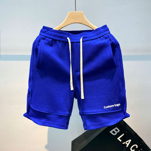 Short de basket-ball en maille pour hommes logo personnalisé décontracté 100% coton écologique respirant séchage rapide couleur unie course à pied entraînement salle de sport - Product Image 2