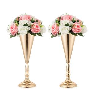 Gold Vase <b>Centerpiece</b> <b>Table</b> <b>Decorations</b> Metal Tabletop Flower Stand <b>Wedding</b> <b>Decoration</b> and Supplies <b>Table</b> <b>Decoration</b> - Product Image 1