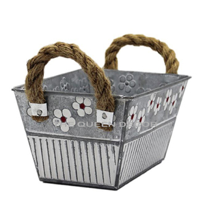 Maison jardin balcon corde poignée galvanisé fleurs jardinières Pots multi fonctionnel jardinière tissu père noël électrique - Product Image 5