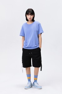 เสื้อยืดผ้าฝ้าย100% ระบายอากาศได้สำหรับผู้ชายและผู้หญิงกางเกงถักกันการเกิดขนแข็งโลโก้ตามสั่งสำหรับ240ฤดูร้อน - Product Image 2