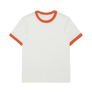 Vente en gros de t-shirts d'été 100% coton pour hommes personnalisés manches de sonnerie surdimensionnées anti-rides tricotés logo de votre propre marque Service OEM - Product Image 4