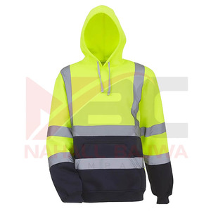 Sudaderas DE SEGURIDAD reflectantes de alta visibilidad con capucha Logotipo personalizable Parche de ropa de trabajo de PVC para seguridad de construcción de carreteras de tráfico - Product Image 5