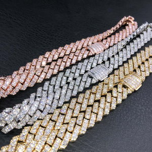 Luxury <b>Rapper</b> Hip Hop Cuban <b>Chain</b> 12MM Width Baguette Cut Prong Setting Moissanite Men Iced Out Cuban Link <b>Chain</b> Necklace - Product Image 6