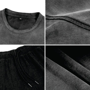 Nouvelle Collection 2026 – Ensemble Décontracté Homme 2 Pièces : T-shirt Épaules Tombantes et Short Assorti – Tenue d'Été - Product Image 6