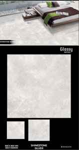 Azulejos de porcelana para suelo y pared con aspecto de mármol de Color oscuro moderno 80x80 brillo brillante 8/10mm de espesor para sala de estar - Product Image 4