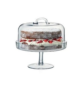 Support à gâteau en verre durable avec dôme, conçu pour une utilisation à long terme dans les boulangeries professionnelles et les cuisines domestiques - Product Image 1