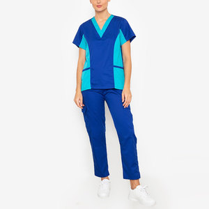 Nuevo Estilo, Proveedor Directo de Fábrica, Conjunto de Uniforme Médico de Punto Multicolor, Conjunto de Uniforme Médico de Algodón Más Vendido para Mujer, Todas las Tallas - Product Image 4