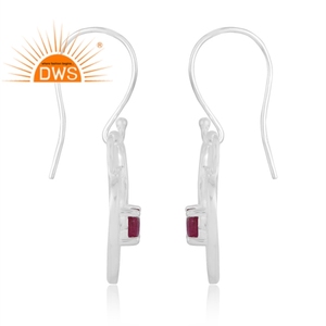 Pendientes de piedras preciosas de rubí natural de Plata de Ley 925 de última venta, fabricante de joyería personalizada - Product Image 4