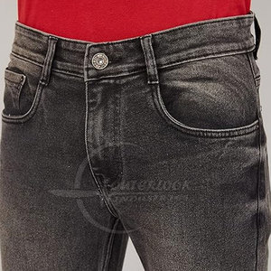 Marque privée à vendre Pantalon en jean délavé à l'acide avec poches pour hommes de couleur personnalisée - Product Image 5