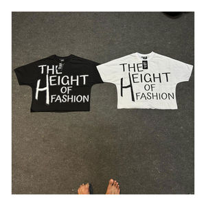 เสื้อยืดผู้ชายแบบเรียบ สไตล์ไฮสตรีท ผ้าฝ้าย 100% ขนาดสั่งทำได้ พิมพ์ลายด้วยความร้อนได้ คุณภาพสูง หรูหรา เป็นมิตรกับสิ่งแวดล้อม - Product Image 1