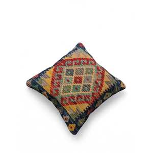 Funda de Cojín Kilim Afgano de 45 x 45 cm, Elegantes Fundas de Cojín para Asientos y Almohadas para Comodidad y Estilo - Product Image 4