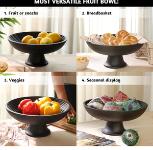 Bol de service fait main en bois d'acacia pour fruits et salade Bol de service fait main en bois de mangue pour la maison, la cuisine et la table à manger - Product Image 5