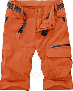 100% coton Camouflage Cargo Shorts pour hommes en plein air athlétique plaine poche haute rue Style solide personnalisable couleur peignée - Product Image 4