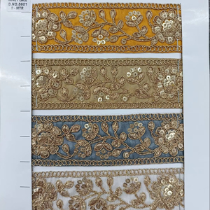 ลูกไม้ขอบสำหรับแฟชั่นระดับไฮเอนด์และชุดเจ้าสาวลวดลายที่ซับซ้อนรายละเอียดที่หรูหราสำหรับเสื้อผ้างานแต่งงาน - Product Image 1