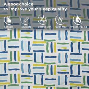 Ensemble de draps de lit 3 pièces en coton de qualité élégante Impression florale solide Style classique Confortable et idéal pour les cadeaux - Product Image 3