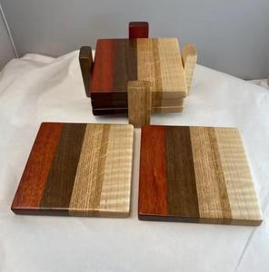 Posavasos de forma cuadrada de madera de la mejor calidad, posavasos decorativos de diseño único para tazas de café, posavasos para bebidas, accesorios para beber - Product Image 2
