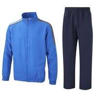 Vente chaude Noir Polyester Survêtement Logo Personnalisé OEM Formation Sportswear Ensemble En Vrac Gym Jogger Outfit Fabricant