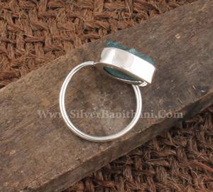 Anillo de Plata de Ley 925 hecho a mano con piedras preciosas Druzy, diseño de lágrima ajustable, joyería clásica de moda para mujeres para bodas - Product Image 5