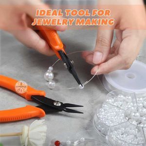 5-Inch Stainless Steel Long Nose Pliers with Specialty Pointed Tweezers <b>Light</b> Weight & Smooth <b>Work</b> for Jewelry Making - Product Image 6