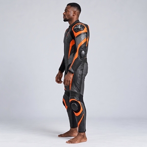 Ensemble de combinaison de moto en cuir durable pour homme, tenue de course professionnelle, protection haute endurance, doublure ergonomique - Product Image 5