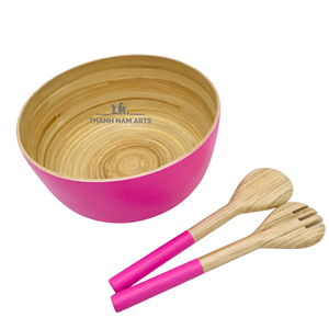 Venta caliente ligero diseño Vintage bambú PC Material frutero utensilios de cocina desechables para fiesta comida sopa precio de fábrica - Product Image 6