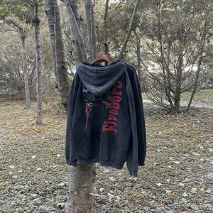 เสื้อฮู้ดดี้คุณภาพพรีเมียมแบบ OEM สตรีทแวร์ ฮู้ดคู่ ผ้าฝ้ายคอมบ์ 100% เฟรนช์เทอร์รี่ วินเทจ 500 กรัม ซักย้อมแบบแอซิดวอช - Product Image 3