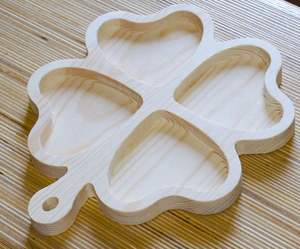 Plateau en bois de teck naturel pour servir des apéritifs fromage fruits desserts et collations à la maison et aux restaurants - Product Image 1