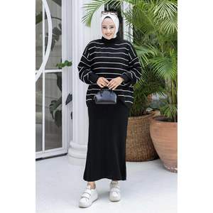 Pinstripe Crop Ensemble 2 Pièces Noir - Product Image 5