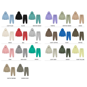 Chándales para niños con logotipo personalizado 3-14 años 350Gms Fleece Plain Kids Jogger Sets a granel al por mayor Ropa para niños - Product Image 3