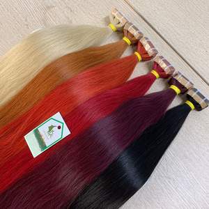 Cinta en extensiones de cabello humano Real Cabello Humano Virgen Natural Remy Ruso Venta al por mayor Cabello crudo popular - Product Image 1