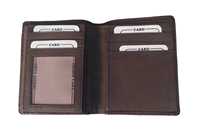 Dompet Panjang Vintage Unisex dengan Perlindungan RFID, Kompartemen Kartu Kredit, dan Kantong Ritsleting Uang Kertas dari Kulit Sapi